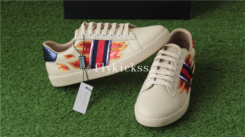 GC Ace Embroidered Beige Flame